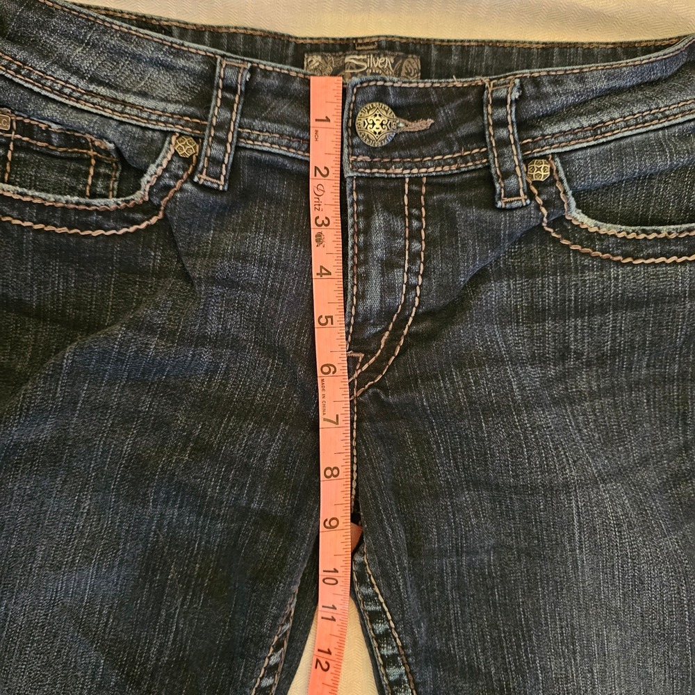 Silver Jeans Suki Surplus Women 29x34 Dark Wash Bootcut Mid Rise - Picture 6 of 7